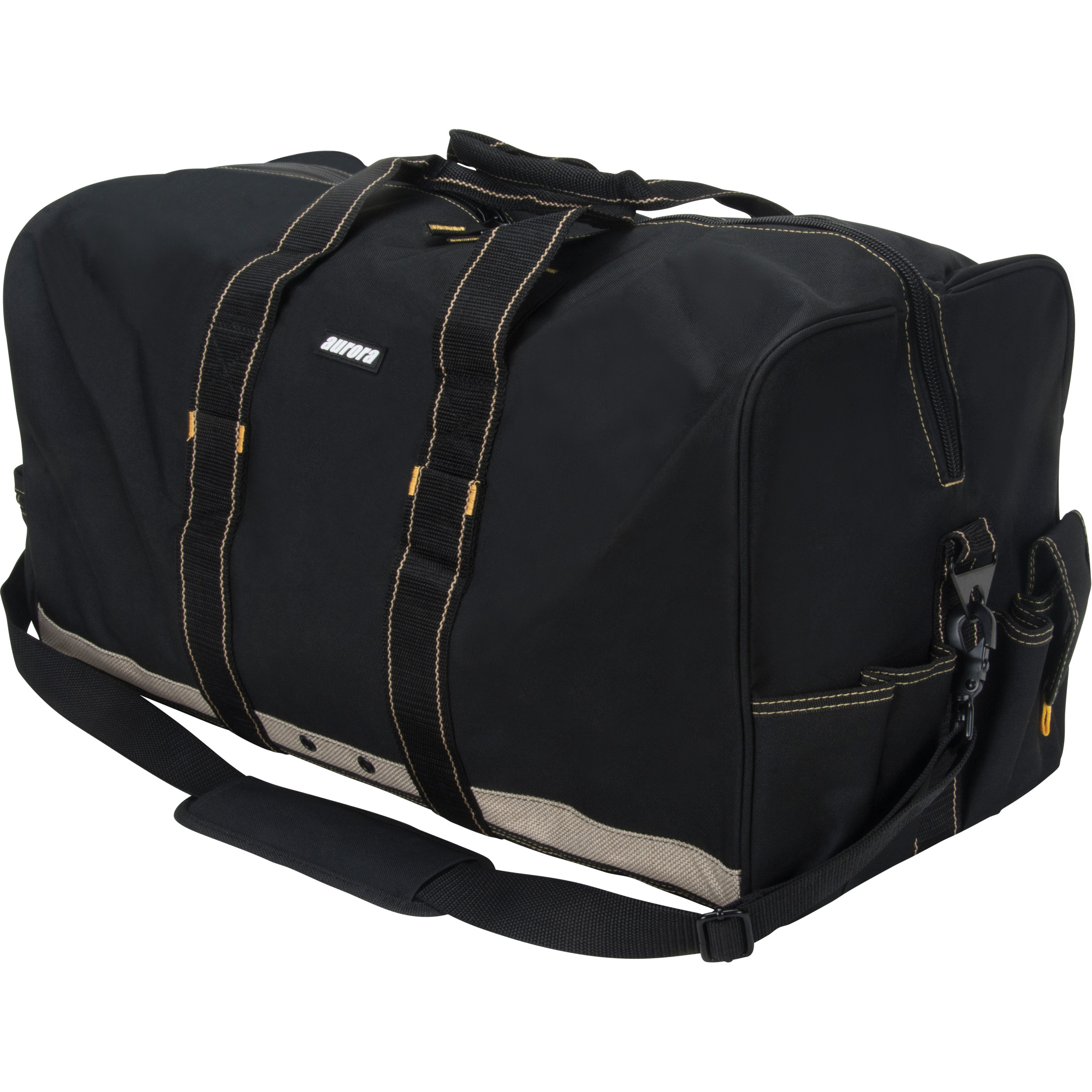 All-Purpose Polyester Gear Bag, 8 Pockets, Black