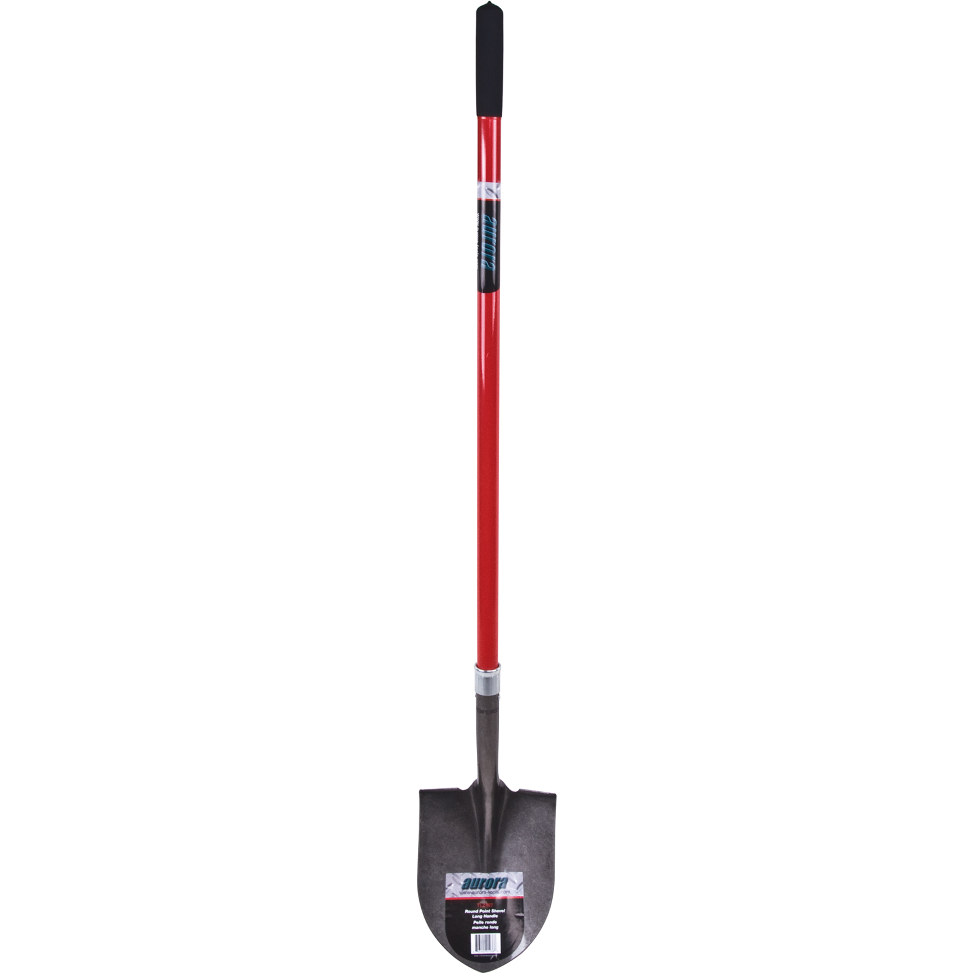 12-Gauge Carbon Steel Round Point Shovel, Fibreglass Handle