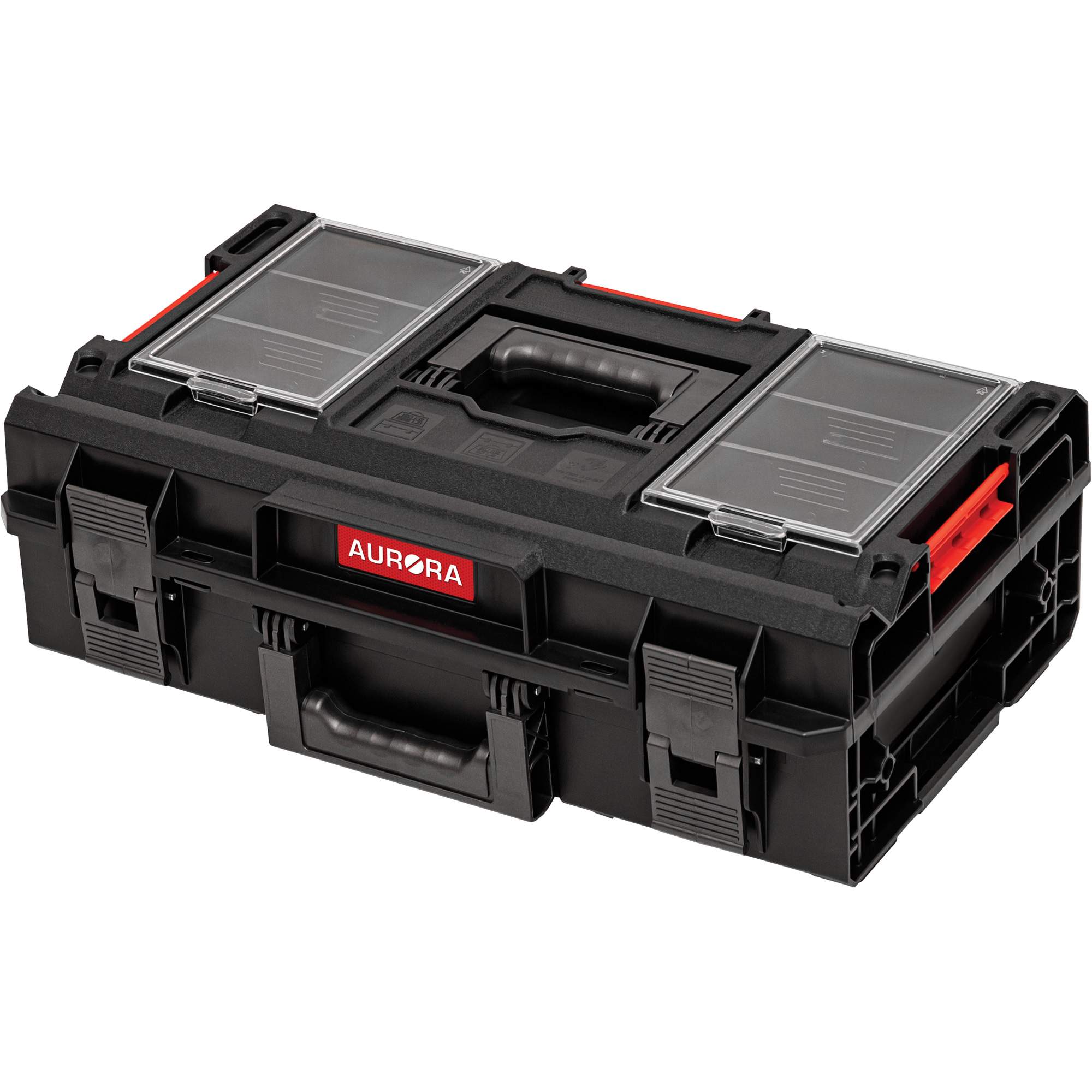 Boîte à outils empilable Arx™ 23" avec organisateurs, noire