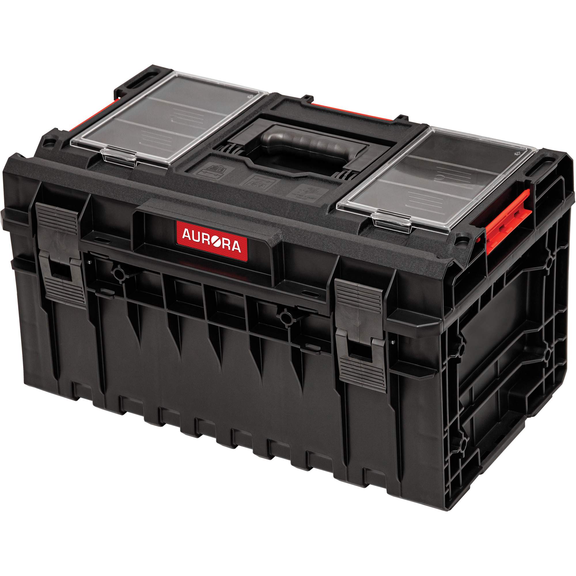 Boîte à outils empilable Arx 23", 38L, protection IP66 contre la poussière et l'eau, noire
